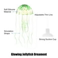 thumbnail image 3 of Unique Bargains Aquarium Jellyfish Glow Decor Fish Tank Fluorescent Jellyfish Ornaments Green 3.2"x7.5" with Suction Cup, 3 of 6