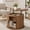 Walnut, variant on Seetech 23.6" Drum Lift Top Coffee Table with Hidden Storage, Wooden Round Center Table with Sliding Door, Walnut