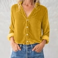 thumbnail image 1 of Qertyioot Mode Chemise Décontractée à Manches Longues pour Femmes avec Col Rabattu et Boutons, 1 of 6
