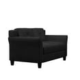 thumbnail image 6 of Lifestyle Solutions Taryn Curved Arm Loveseat, Black Fabric, 6 of 18