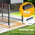 thumbnail image 4 of KING BIRD 4x2x3.17ft Raised Garden Bed Galvanized Steel Metal Planter Boxes with Legs on Wheels for Vegetable herb Outdoor Indoor Black, 4 of 8
