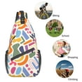 thumbnail image 6 of ZICANCN Crossbody Sling Bags for Women Men,Abstract Geometric Pattern Casual Shoulder Backpacks for Hiking Daypacks, 6 of 9