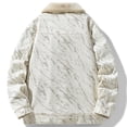 thumbnail image 6 of NTACZA Yellow Mens Jacket Cargo Sherpa Lined Corduroy Trucker Jackets Button Down Thick Coats Winter Coats for Man M, 6 of 9