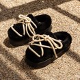 thumbnail image 1 of 2024 Nueva tendencia de invierno, pantuflas de felpa antideslizantes cálidas y acogedoras para interiores concisas para mujer, pantuflas de punta cerrada, zapatos de algodón para el hogar para mujer, 1 of 6