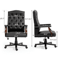 thumbnail image 4 of Homhum Executive High Back Office Desk Chair, Adjustable Seat, Black, 4 of 7