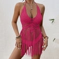 thumbnail image 1 of Femme Plage Bretelle à Main Ajourée Longue à Franges Paréo Court Grande Taille Femme Paréo pour Maillot de Bain Femme Grande Taille Paréo pour Femme Robe de Bain Paréo pour Femme Chemises de Paréo, 1 of 7