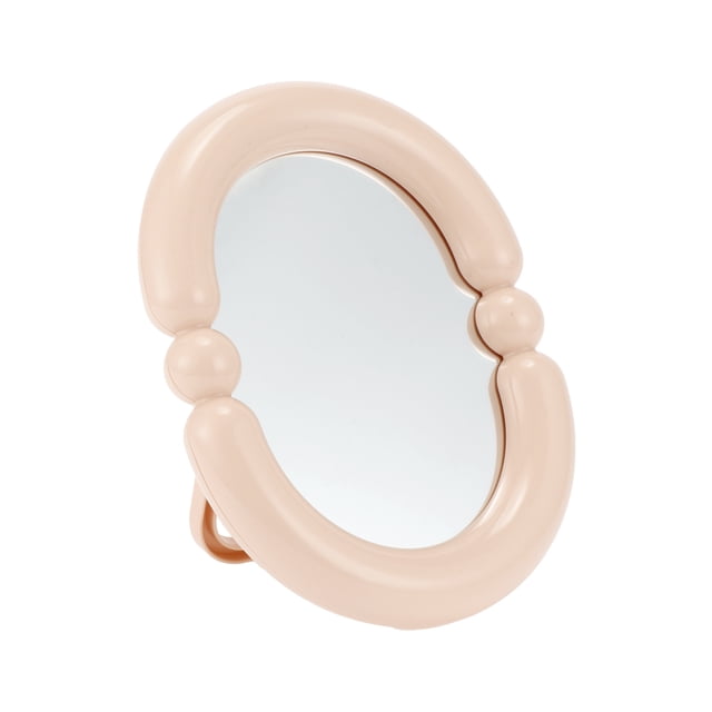 1 Pc Espejo Cosmético de Escritorio Conveniente para Mujeres para Viajes de Negocios Salón de Belleza Espejo de Plástico y Vidrio Rosa