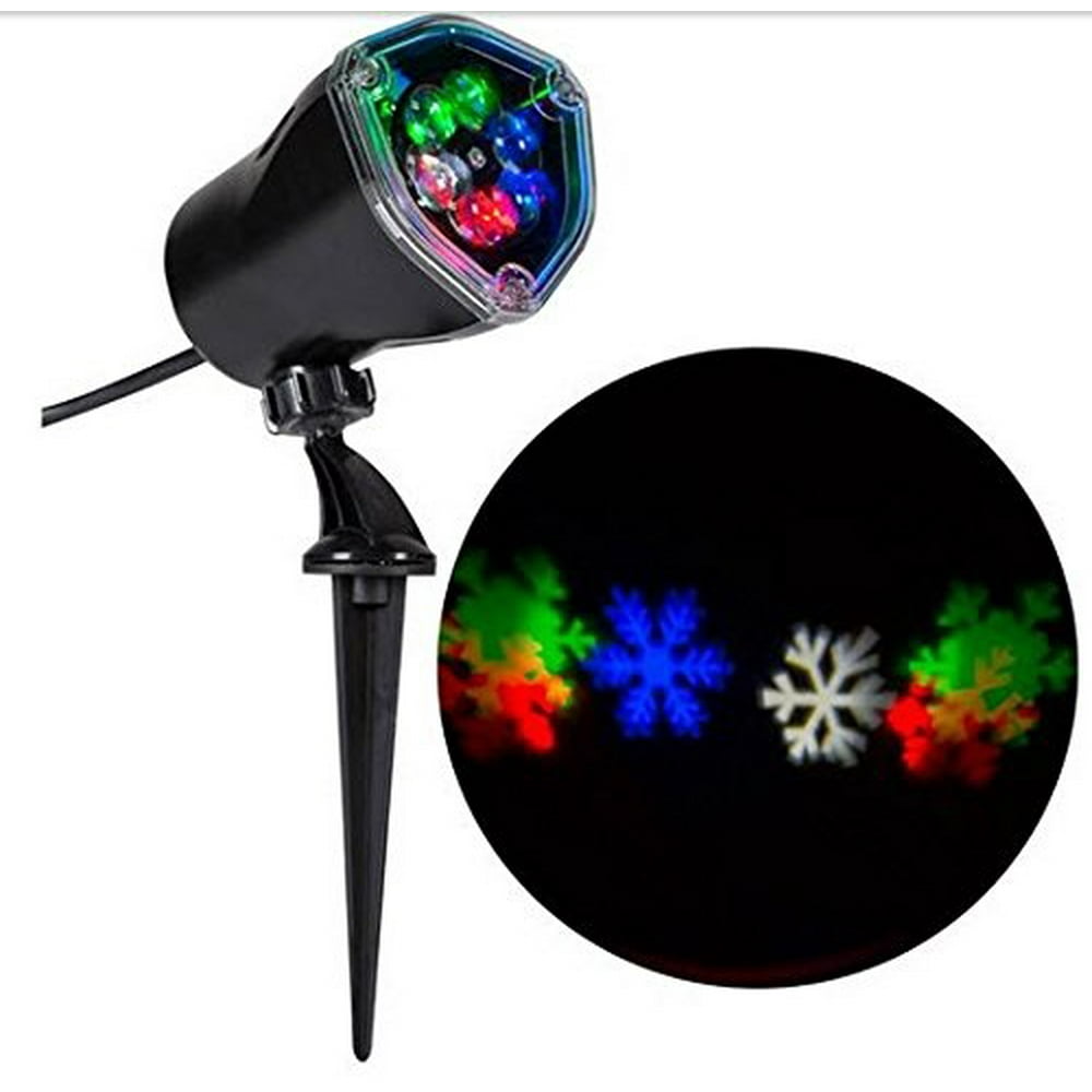 gemmy lightshow multi color snow flurry snowflake led projection light