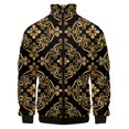 thumbnail image 4 of Nueva chaqueta de lujo con estampado dorado para hombre y mujer, chaqueta bomber para hombre y mujer, chaqueta con bolsillos y cremallera, abrigo de manga larga, chaquetas de primavera, 4 of 5