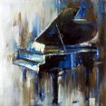 thumbnail image 3 of piano à Queue Abstrait - 36"x36 Pouces Toile - Impression sur Demande, 3 of 5