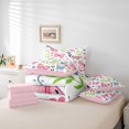 thumbnail image 6 of jejeloiu Colorful Cute Flower Twin Bedding Sets 7-Piece,Chic Kawaii Butterfly Bedding Comforter Set,Plant Floral Leaves Sheet Sets For Girls Kids,Microfiber Room Decoration Reversible, 6 of 8