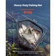thumbnail image 5 of VEVOR Fishing Net, Foldable Landing Nets with Telescopic Handle, Portable Lightweight Carbon Fiber Long Fish Gear, Nylon Covered PVC, Durable and Fish-friendly, for Kayak Boat Bank Pond,Gifts for Men, 5 of 9