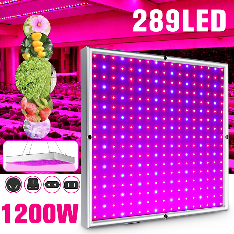 1200W Full Spectrum LED Plant Grow Light Hydroponics Vegs Flowering Panel Lamp 