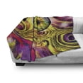 thumbnail image 3 of Psychedelic Soft Flannel Fleece Blanket, Hippie Hallucinatory Eye in Vivid Colors with Optical Swirl Lines Graphic, Cozy Plush for Indoor and Outdoor Use, 50" x 60", Fuchsia Yellow, by Ambesonne, 3 of 6