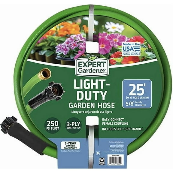 25Ft Light Duty Garden Hose