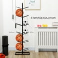 thumbnail image 3 of Soozier 12-Ball Sports Rack, Ball Holder Basketball Rack for Garage, Classroom or Gym, Athletic Gear Organizer, 3 of 9