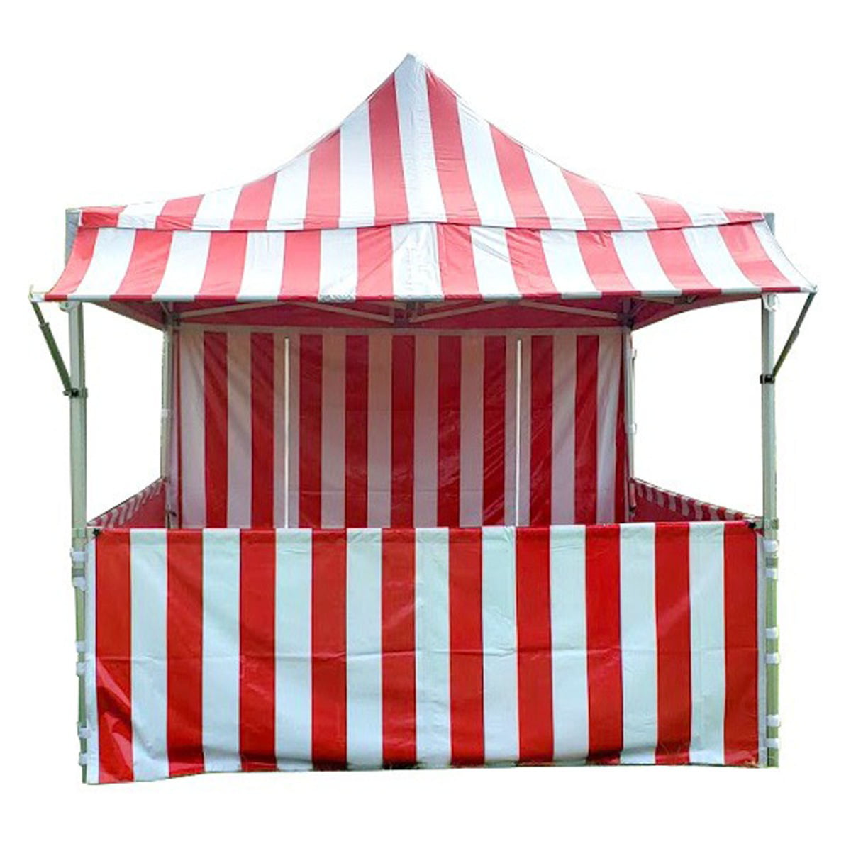 Instant Carnival Outdoor Canopy Pop Up Tent with Side Walls, 10x10 Red ...