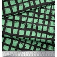 thumbnail image 3 of Soimoi Green polyester Crepe Fabric Check Check Printed Craft Fabric by the Yard 42 Inch Wide, 3 of 3