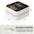 thumbnail image 2 of ZFLMY Lions Blue Eyes Crown Flexible Storage Jewelry Box PU Leather Necklace Ring Earring Organizer White, 2 of 5