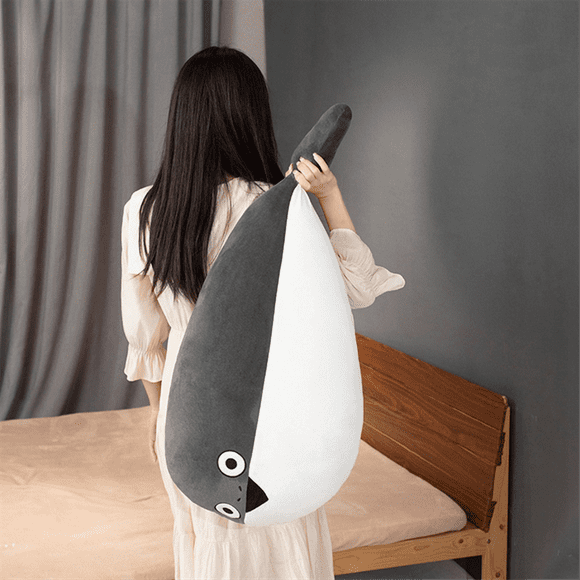 Sacabambaspis Janvieri Fish Plushies Throw Pillow Simulation Plush Doll Stuffed Animal Puffer Sea Animal Plush,60cm