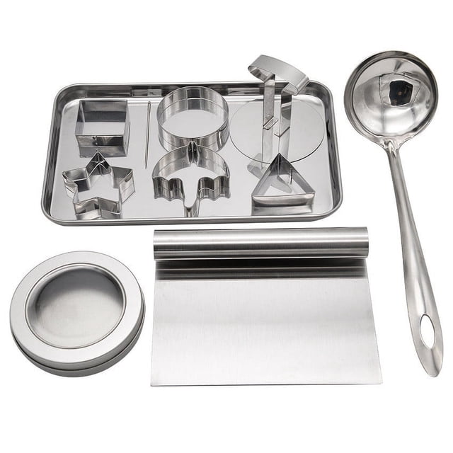 Fiudx Herramientas para Hornear, Cortador de Galletas Familiar, Juego Duradero de Acero Inoxidable, Moldes Creativos para Dulces, Accesorios para Juegos de Fiesta, Regalo para Panaderos, Perfecto par