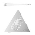 thumbnail image 1 of Luxshiny 1 Set Triangle Campfire Cooking Stand Silver for Garden Barbecue, 1 of 8