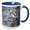 Blue/White, variant on 3drose, Washington State, Seabeck. Snow-covered Bird House and Tree Limbs., 11oz Magic Transforming Mug