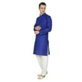 thumbnail image 4 of Indian Handmade Light Cotton Linen Summer Wear Long Kurta Pyjama Dress Set, 4 of 6
