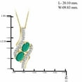 thumbnail image 3 of 1 3/4 Carat T.G.W. Emerald And White Diamond Accent 14K Gold over Silver 3-Piece Jewelry set, 3 of 7