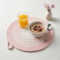 thumbnail image 2 of Unique Bargains 6Pcs Woven Dining Table Decor Round Placemats Pink 11.8x11.8in, 2 of 5