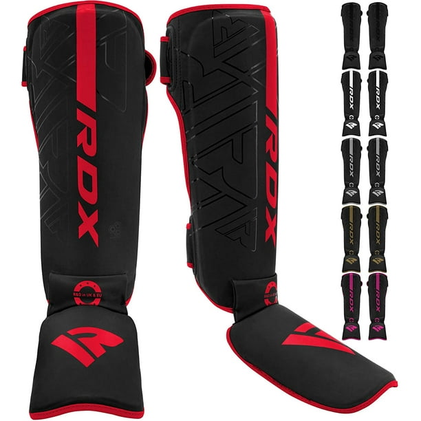 RDX Shin Guards for Kickboxing, Maya Hide Leather KARA Instep Foam