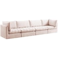 thumbnail image 1 of Meridian Furniture Jacob Pink Velvet Modular Sofa, 1 of 10