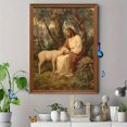 thumbnail image 4 of Jesus and Sheep Canvas Wall Art 15.75x11.81 Inches, 4 of 8