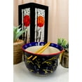 thumbnail image 7 of 2 Bunny Rabbits And Full Moon Ramen Noodles Soup Large 6"D Bowl With Chopsticks, 7 of 7