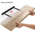 thumbnail image 7 of Ballucci 24" Floating Shelves for Wall, 2-Pack with Invisible Brackets, 6" Deep, Natural Oak, 7 of 7