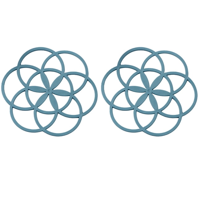 Salvamanteles de silicona más grueso, soporte para ollas calientes para mesa, platos calientes, ollas, sartenes, antideslizante y resistente al calor, 2 uds.