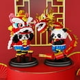 thumbnail image 3 of Happy New Year Kids Toys Panda Building Blocks Micro Blocks  Dragon Lion Dance Chinese Style Decorations Gifts Sets, 3 of 8