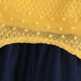 thumbnail image 5 of Little Girls Yellow Navy Dress Layered Bottoms Sweet Sweater 2/3, 5 of 7