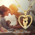 thumbnail image 6 of Mother Necklace 14k Yellow Gold Mother Hold Daughter Love Heart Pendant Necklace Jewelry Mothers Day Birthday Christmas Gifts for Mom from Daughter, 6 of 6