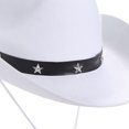 thumbnail image 5 of RUINIXCW Western Toddler Baby Girl Boy Cowgirl Hat Kids Cowboy Hat Felt Wide Brim Hats with Star Leather Belt Dessy Hats Themed Party Cap with String Wedding Party Costume, 5 of 9
