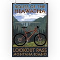 thumbnail image 2 of St. Regis, Montana, Route of the Hiawatha Mountain Bike Scene (24x36 Giclee Gallery Art Print, Vivid Textured Wall Decor), 2 of 3