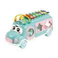 thumbnail image 2 of Loespoir Toddler Music Bus Toys, Baby Musical Busy Learning Toy, Birthday Gifts for Kids, Educational Toy, Sensory Play, Sturdy Design(Blue), 2 of 8