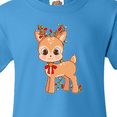 thumbnail image 4 of Inktastic Cute Christmas Reindeer with Christmas Lights Youth T-Shirt, 4 of 5