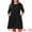 Black, variant on DARING DIVA Plus Size Round Neck Long Sleeve Casual Knit Dress 1X Gray