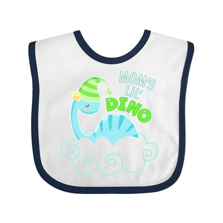 

Inktastic Moms Lil Dino- Cute Blue Baby Dinosaur Gift Baby Boy or Baby Girl Bib