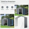 thumbnail image 5 of Costway Outdoor Storage Shed Extension Kit for 9.1 ft Shed Width Grey, 5 of 5