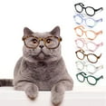 thumbnail image 2 of KYAIGUO Dogs Cats Glasses Costume Pet Dress up Clothes Pet Glasses Classic Funny Pet Accessories 2PCS 3.5inch(Sky Blue+Ink Black), 2 of 5