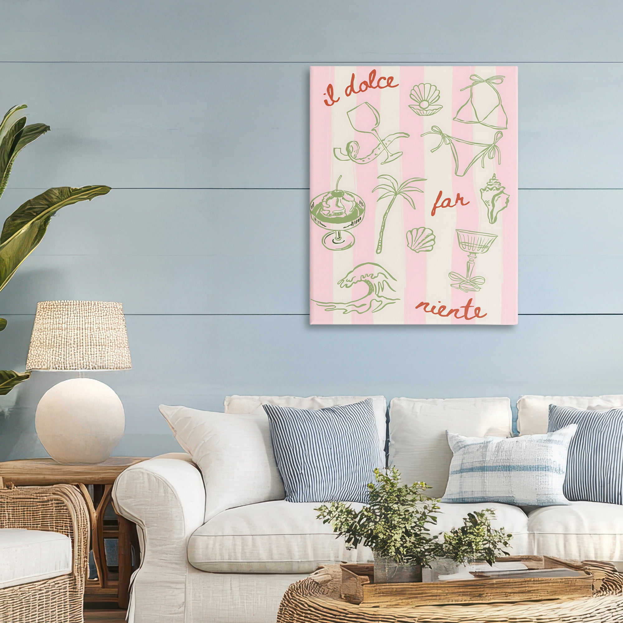 Stupell Industries Il Dolce Far Niente Beach Saying Canvas Wall Art, design by The Prints Vibe