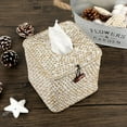 thumbnail image 7 of LQCrafK Seagrass Square Tissue Box Cover – Woven Decorative Tissue Holder for Bathroom, Home, or Office (5.51" Cube), 7 of 7