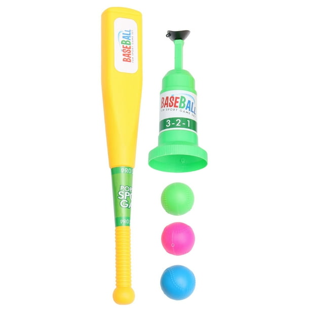 EeaseMX 1 juego de bate de béisbol, pelotas de béisbol, máquina de lanzamiento, juego de juguetes deportivos coloridos para niños pequeños